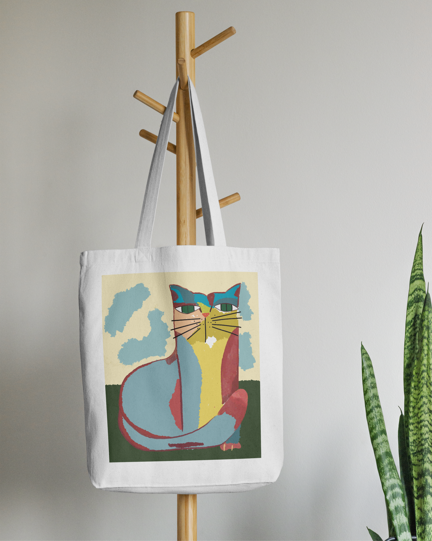 a Portrait of a Colorful cat