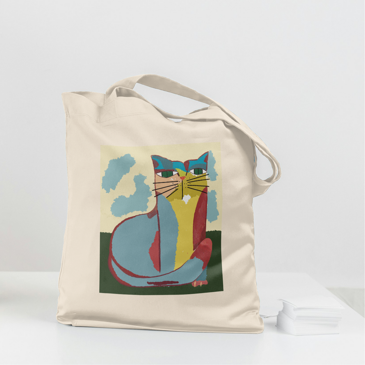 a Portrait of a Colorful cat