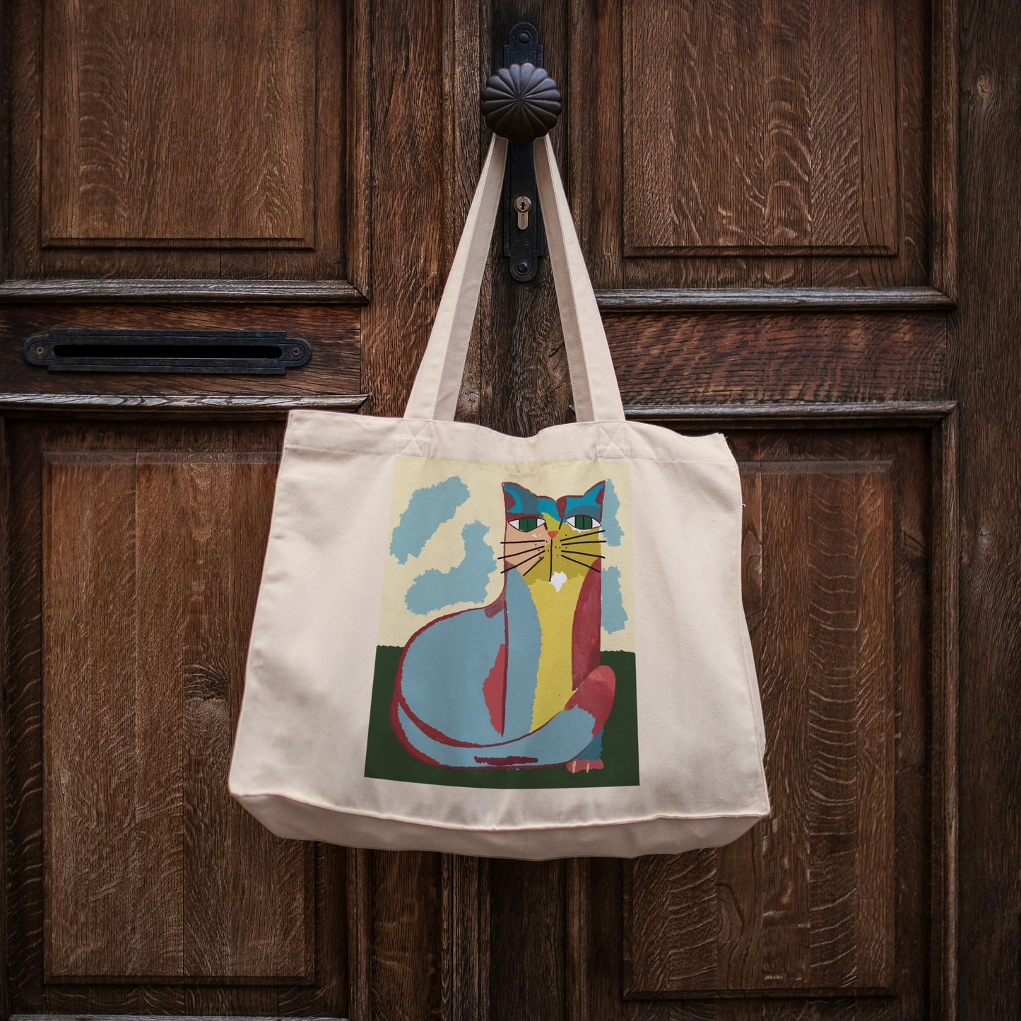 a Portrait of a Colorful cat