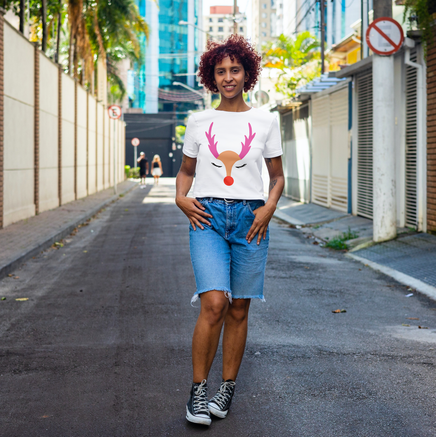Short Sleeve T-shirt of Reindeer