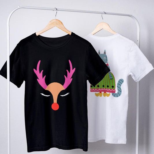 Short Sleeve T-shirt of Reindeer