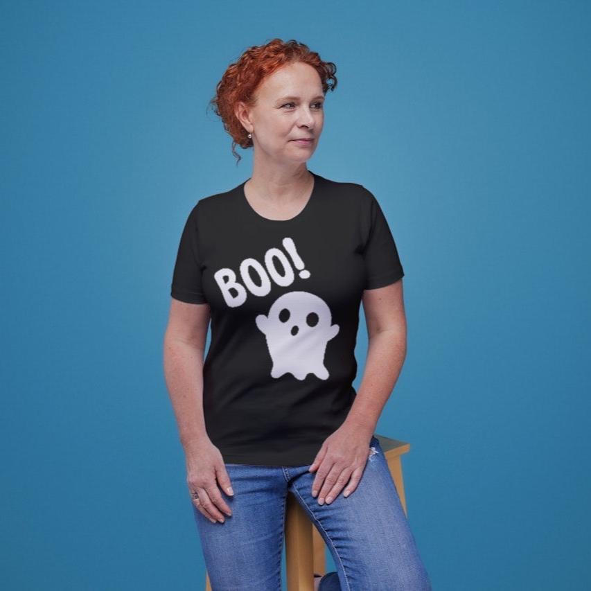 Short sleeve T-shirt Halloween boo