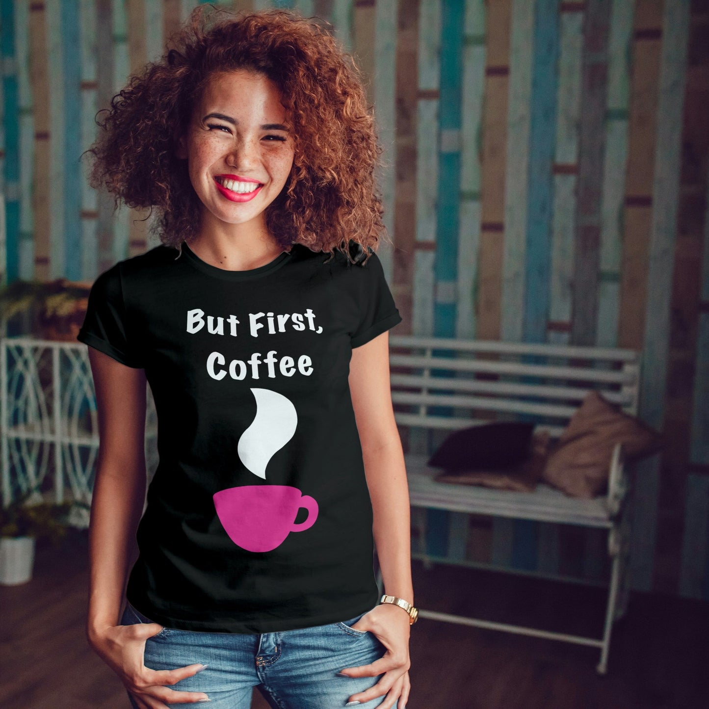 Women's Short sleeve T-shirt of COFFEE!