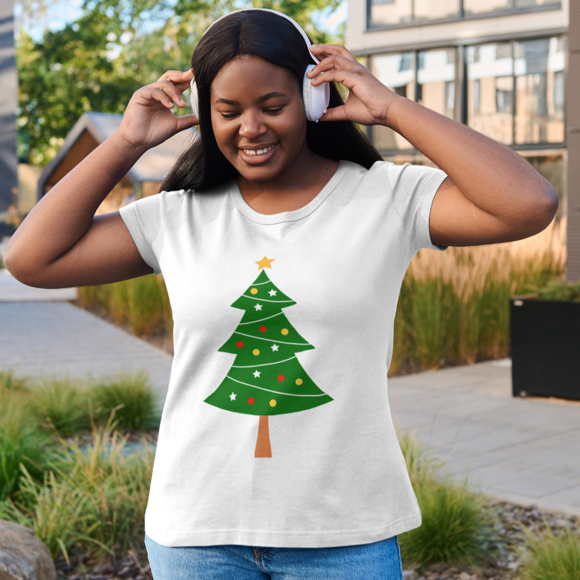 Short Sleeve T-shirt a festive spruce tree