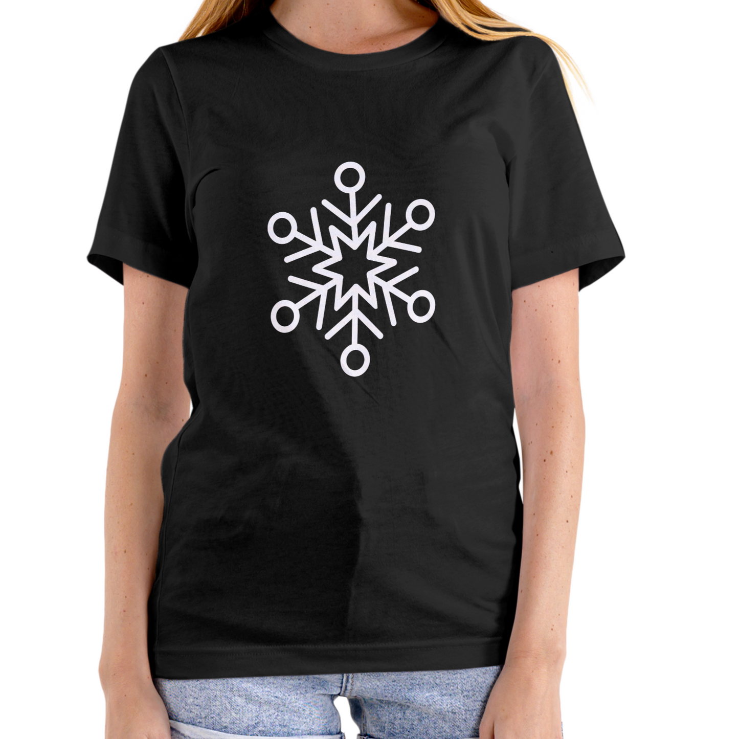 Short Sleeve T-shirt of a glitter snowflake