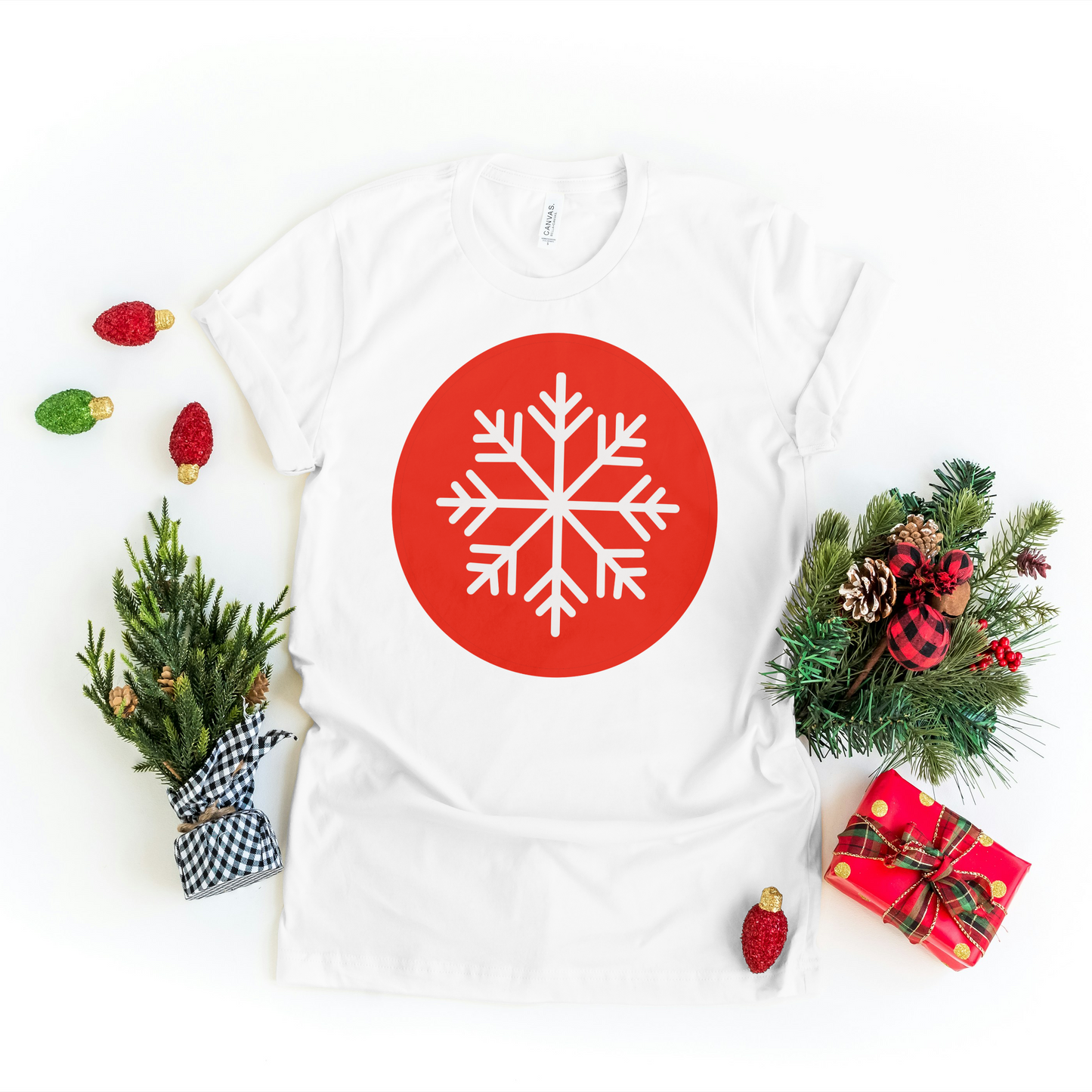 Short Sleeve T-shirt of a glitter snowflake