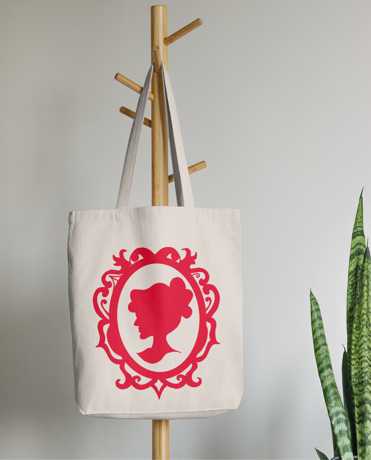 Tote bag of a woman in frame